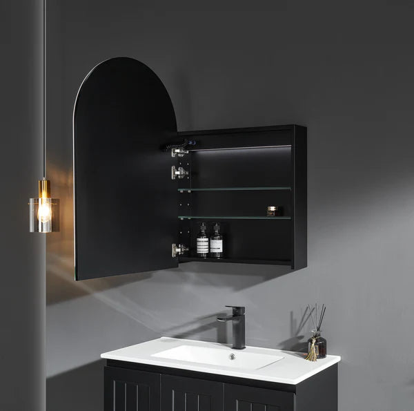 Lumero LED Mirror Shaving Cabinet – Dimmable 6000K Light, Soft-Close, 600×900mm LARSV6090