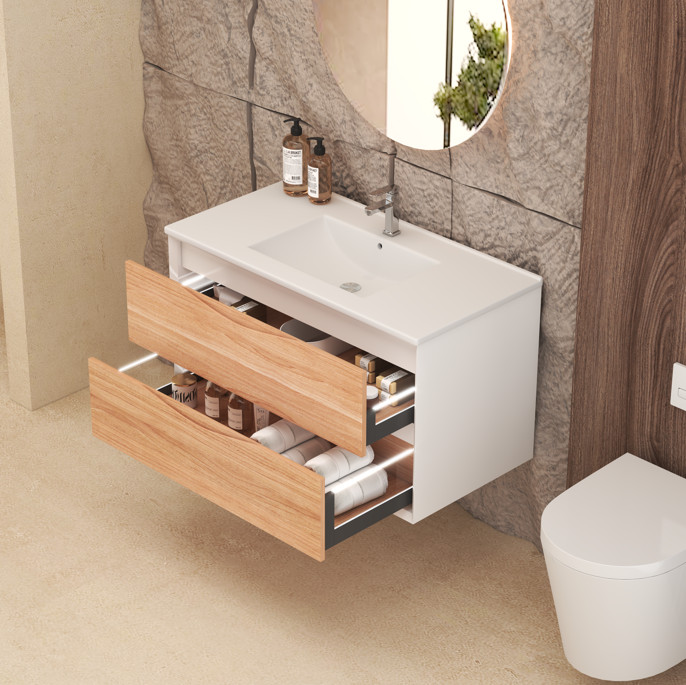 PVC Cabinet Two Drawer  23-1/4"- 59-1/8"