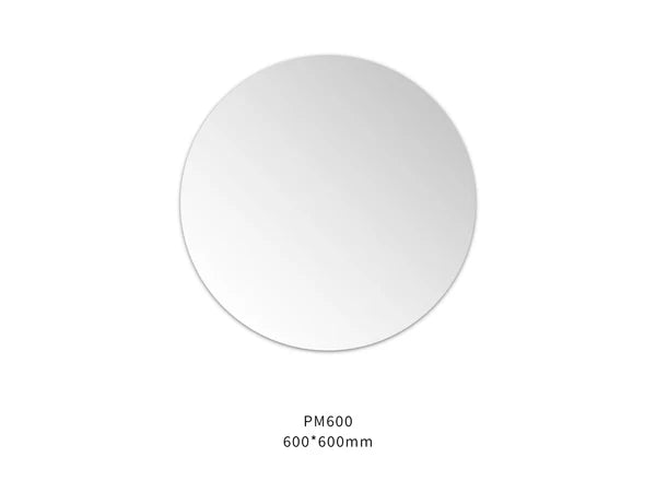 Premium Copper-Free Round Mirror – Pencil Edge, Safety Backed (600–800mm) VRFM600/700/800