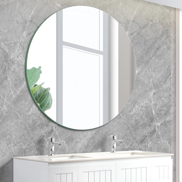 Premium Copper-Free Round Mirror – Pencil Edge, Safety Backed (600–800mm) VRFM600/700/800
