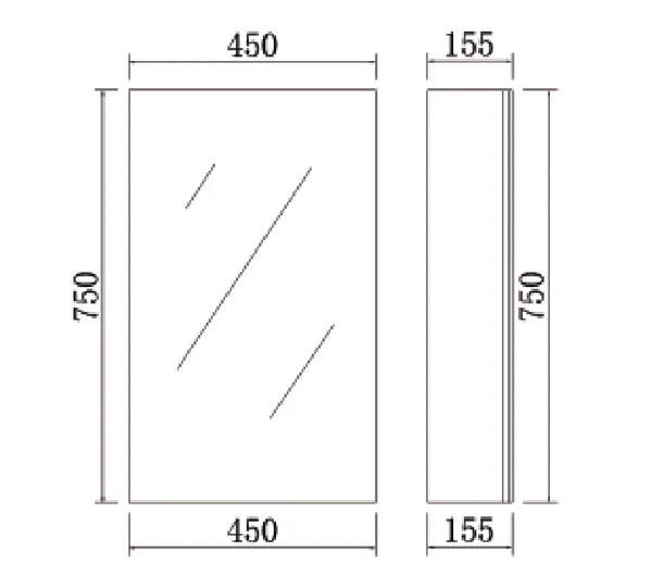 PVC Shaving Cabinet – 2-3 Doors, Adjustable Glass Shelves, Pencil Edge Mirror, Multi Finish, 450–1500mm PSV450/600/750/900-P/1200-P