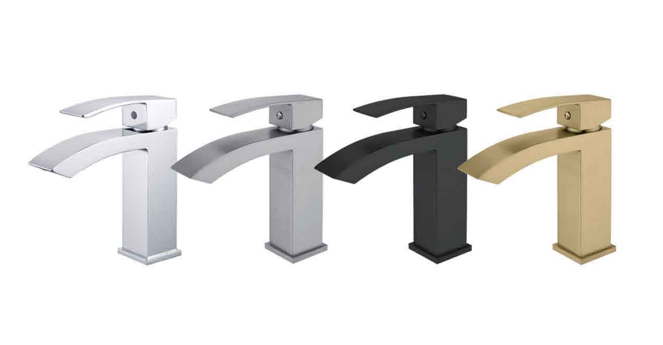 F05  Bathroom Faucet, Waterfall Bathroom Sink Faucet Modern Single Handle Bathroom Faucte, Lead-Free Stainless Steel for Vanity Sink Rv