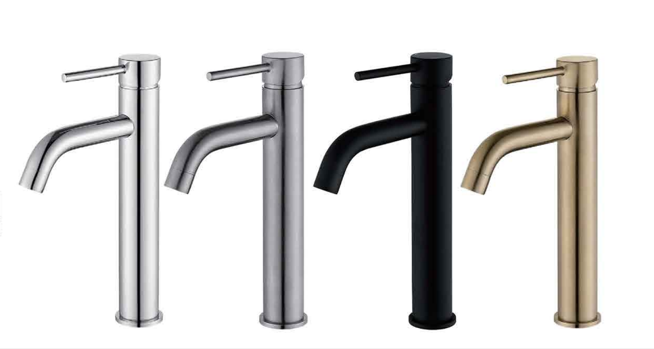 FH08 Bathroom Faucet One-Handle Modern Bathroom Sink Faucet with Optional Deckplate and Low-Arc Spout for Bath Countertop