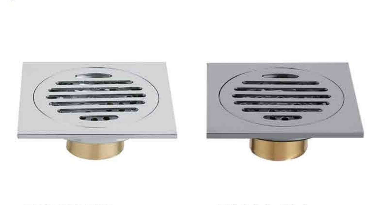 F8100 Floor Drain, 4''Thickened Square Floor Drain, Removable Hair Catcher Cover Grate Parts Shower Drain with Sewer Gas Preventer for Kitchen Balcony Garage