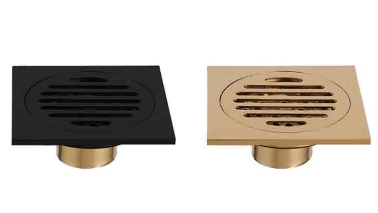 F8100 Floor Drain, 4''Thickened Square Floor Drain, Removable Hair Catcher Cover Grate Parts Shower Drain with Sewer Gas Preventer for Kitchen Balcony Garage