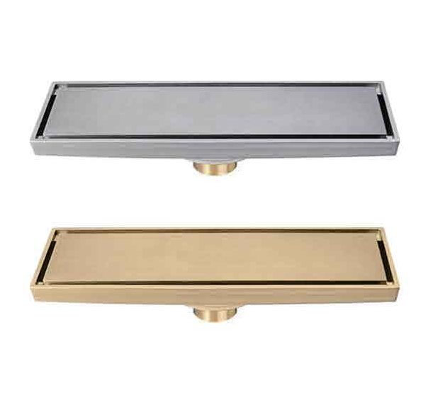 F8104 Floor Drain, Linear Shower Drain Rectangular Floor Drain Tile Insert Grate Removable SUS304