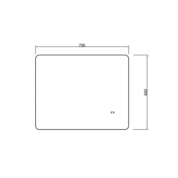 Japsper LED Backlit Mirror – Touch-Free Control, Anti-Fog, Dimmable 3 Light, Pencil Edge, 750–1200mm OSPBM7560/9075/1280