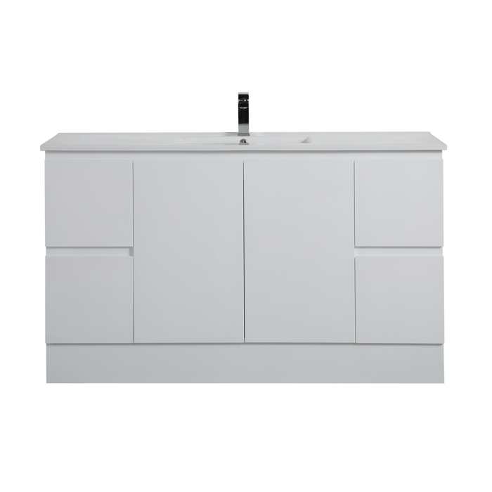 PVC Bathroom Vanity With Ceramic Top 59" × 18" × 19.7"