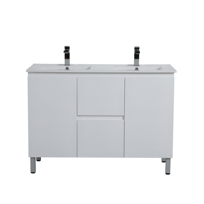 PVC Bathroom Vanity With Ceramic Top and Legs 47.2"x18"x34.6"