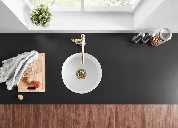 Camden Cast Clay Culinary round   insert/undermount   Basin   470*228mm Nadia FireClay Insert Sink