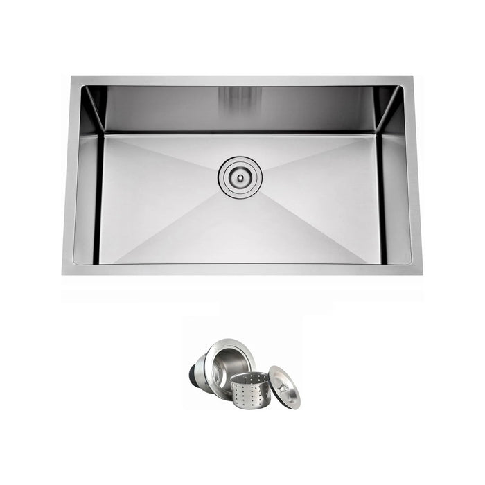2718S Kitchen Sink Faucet, Stainless Steel Single Bowl Kitchen Sink 18Gauge(RA-R2718 )
