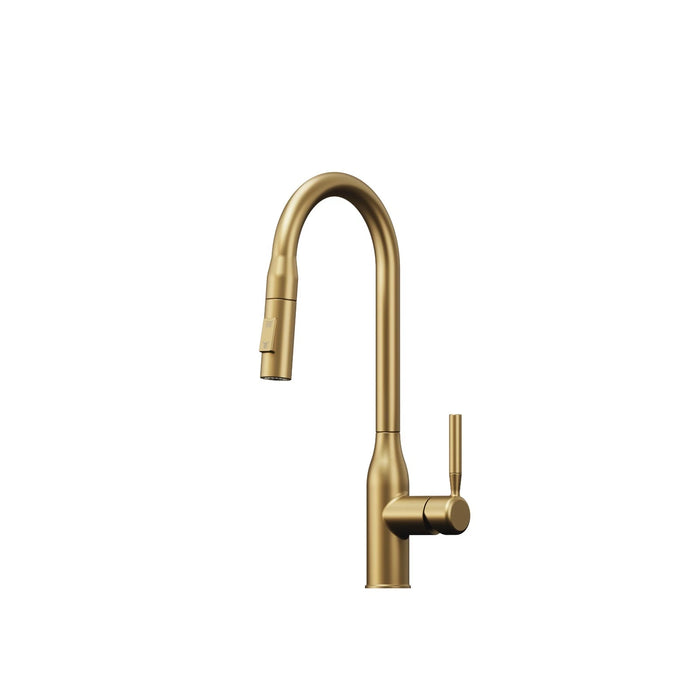 F98 Kitchen Sink Faucet, Single Handle Pull Down Matte Black Kitchen Faucet with Sprayer