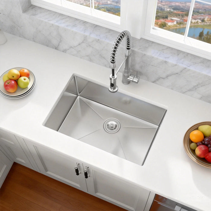 2718S Kitchen Sink Faucet, Stainless Steel Single Bowl Kitchen Sink 18Gauge(RA-R2718 )