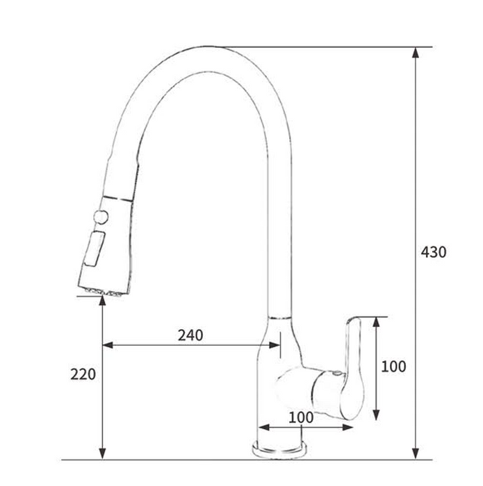 F27 Kitchen Faucet, Pull-Down Sink with Fast Mount, 2 Spray Mode, Brushed Nickel with Spot-Free Finish