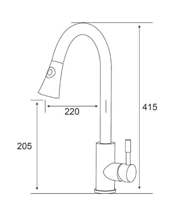 F20 Kitchen Sink Faucet, Single Handle Pull Down Kitchen Faucet with Sprayer
