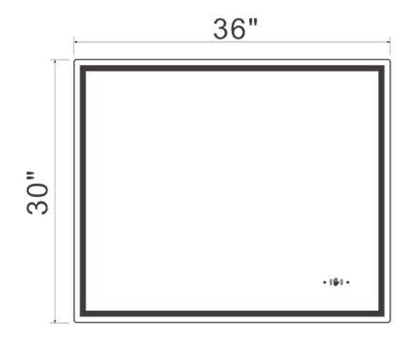 AW3630 LED Backlit Mirror ON/OFF+3CCT Wave Sensor Version 36‘’*30‘’