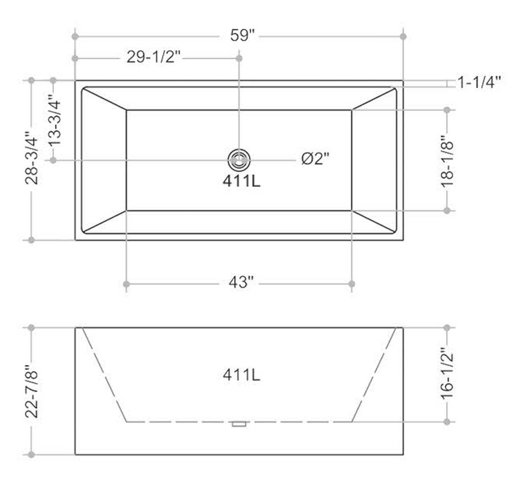 KBT-9 Multi-Fit bathtub