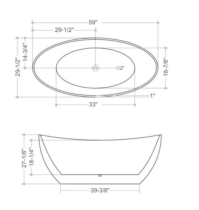 KBT-4  Elegant Freestanding Soaking Bathtub Acrylic