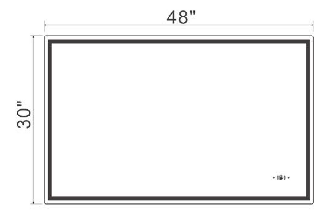 AW4830 LED Backlit Mirror ON/OFF+3CCT Wave Sensor Version 48‘’*30‘’