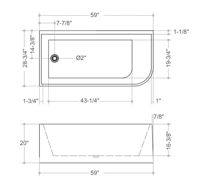 KBT-6 Space Solution Bathtub Acrylic