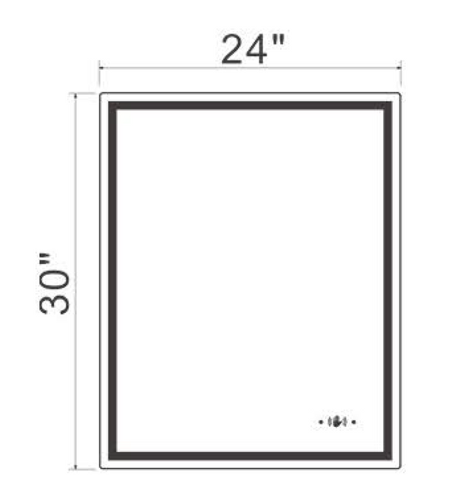 AW2430 LED Backlit Mirror ON/OFF+3CCT Wave Sensor Version 24‘’*30‘’