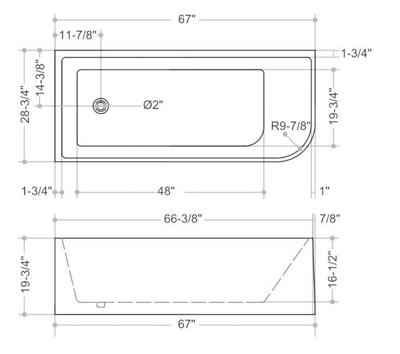 KBT-6 Space Solution Bathtub Acrylic