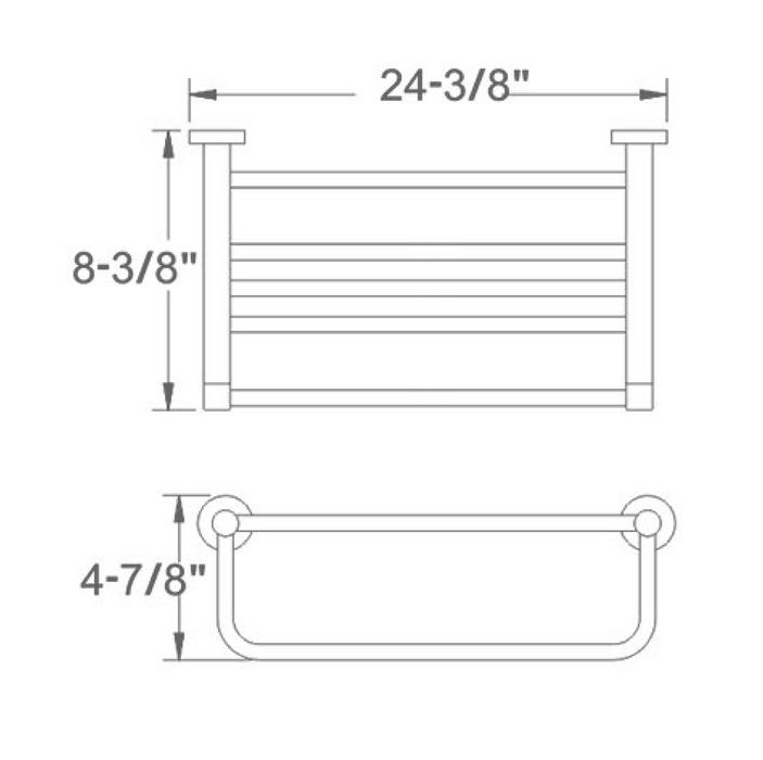 GJ710 Stainless Double Tower Rack